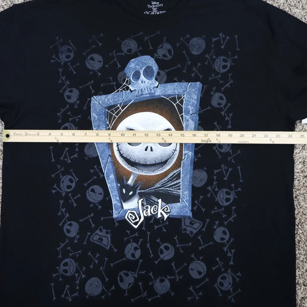 Disney Nightmare Before Christmas Jack Skellington Coffin T-Shirt 2XL Goth Black